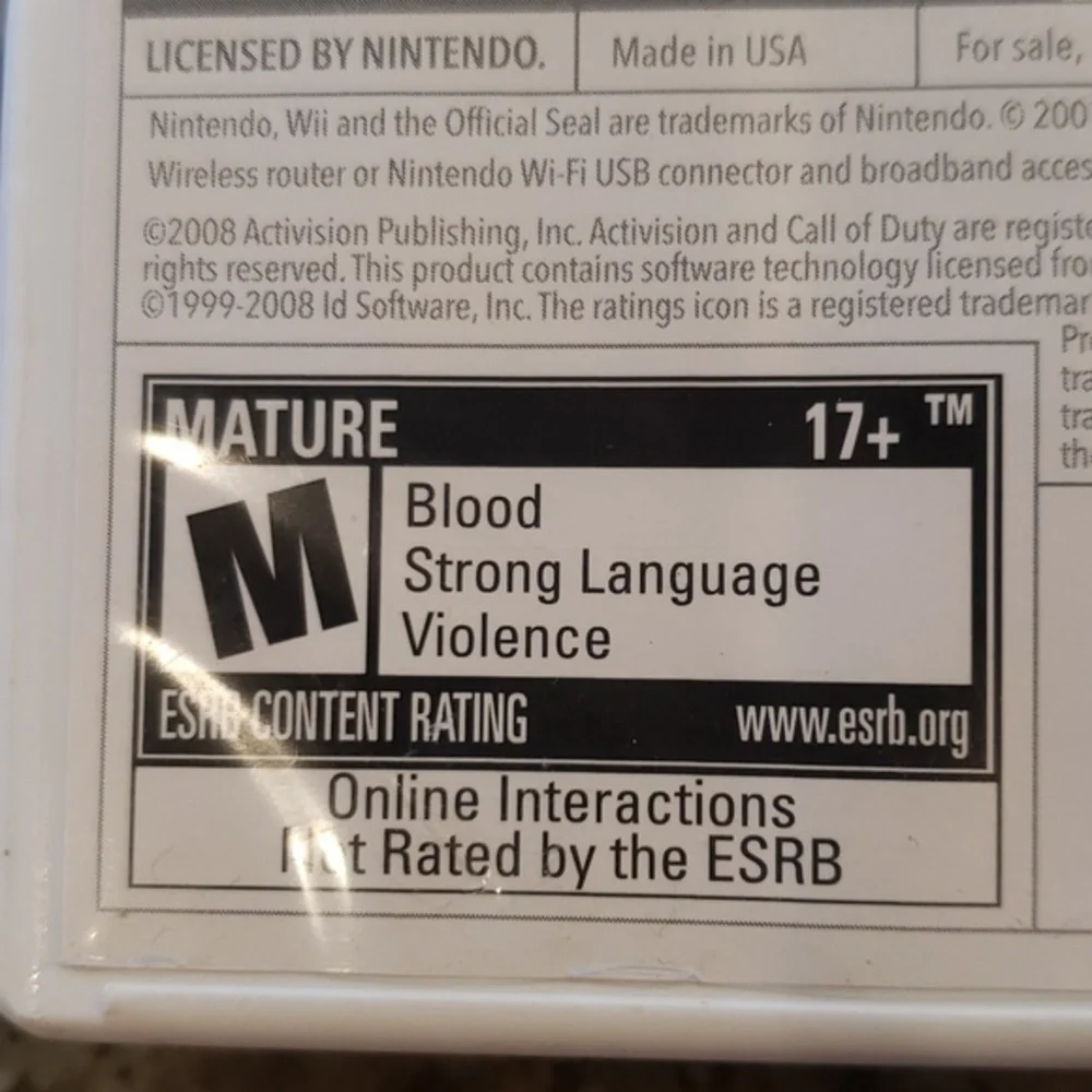 💜 NINTENDO CALL OF DUTY WORLD AT‎ WAR WII VIDEO GAME 2008